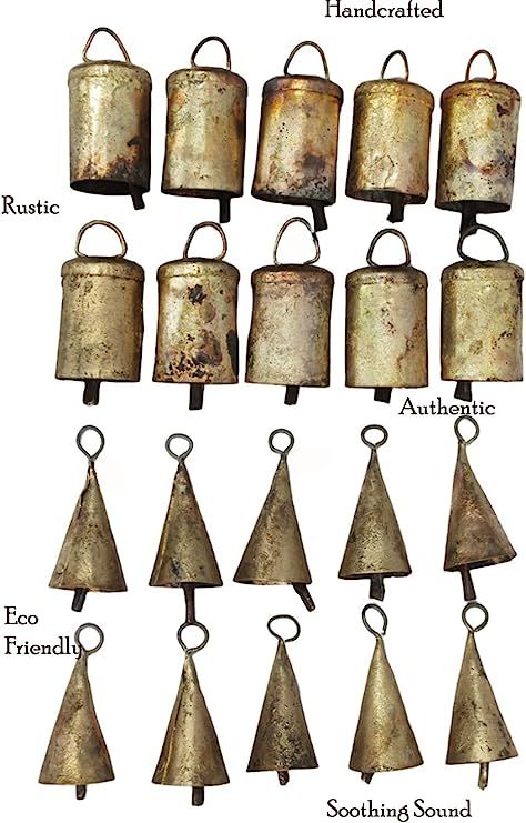 Handmade Rustic Iron Metal Vintage Bells Chime Jingle Bell Cow Bells 2" H (Set of 20 Pieces) | Amazon (UK)