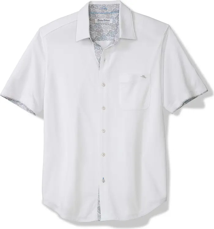 San Lucio Tri Leaf Geo Happy Hour IslandZone® Button-Up Shirt | Nordstrom