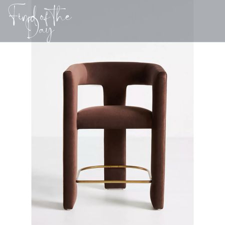 Add a mid-century modern edge to your kitchen with this gorgeous velvet counter stool! With its curved edges, this counter stool looks beautiful from all angles  

#LTKhome #LTKSeasonal #LTKfamily