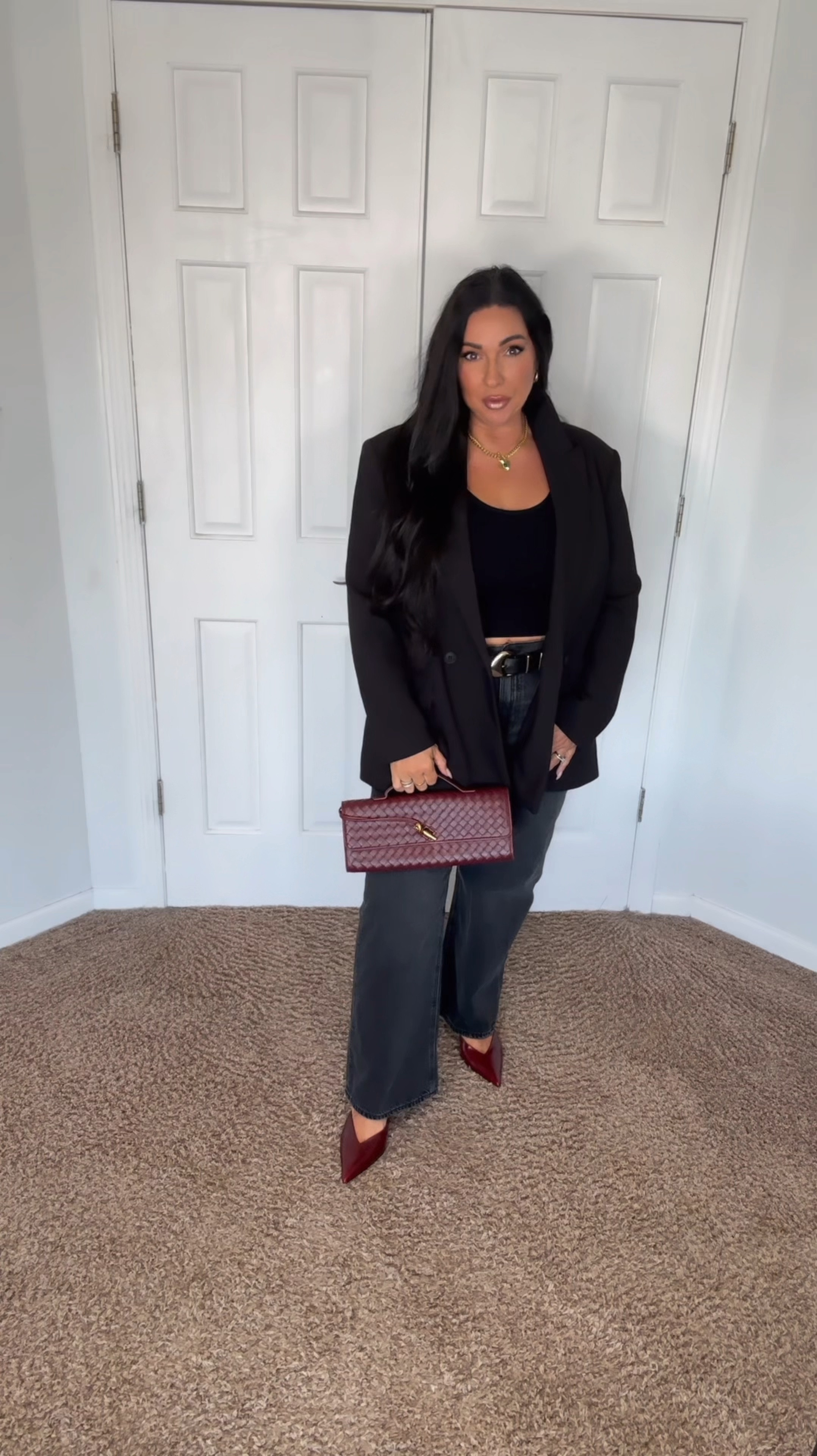 Fun outfit for a night out! Jeans size 10, Zara blazer size Large- can’t link but available on Zara site.  Bag, Belt available on my Amazon Storefront through my IG @AlifeOnTrend

#LTKMidsize #LTKStyleTip #LTKItBag