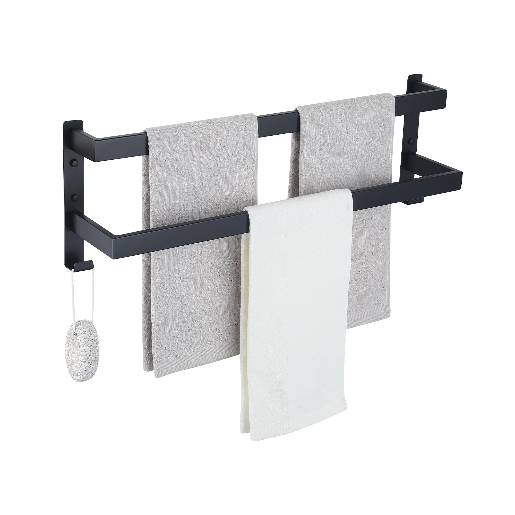 Double Towel Bar Towel Racks for Bathroom, Bath Towel Holders Wall Mount, Stainless Steel Towels ... | Amazon (US)