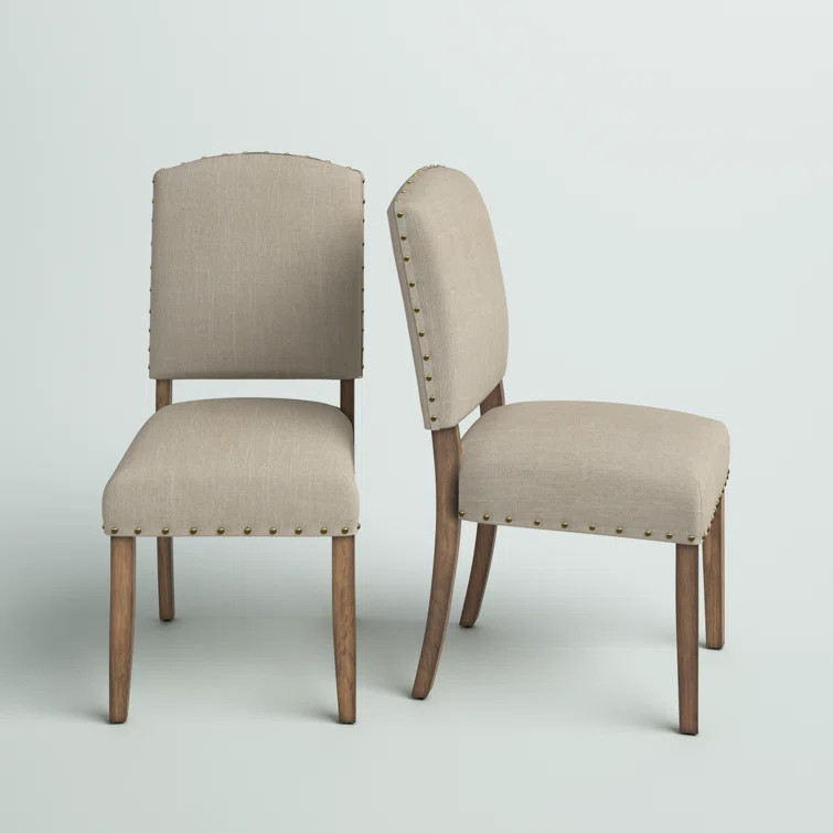 Ashbaugh Linen Upholstered Side Chair (Set of 2) | Wayfair North America