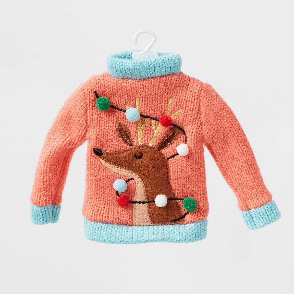 Knit Sweater with Reindeer Christmas Tree Ornament Pink - Wondershop™ | Target