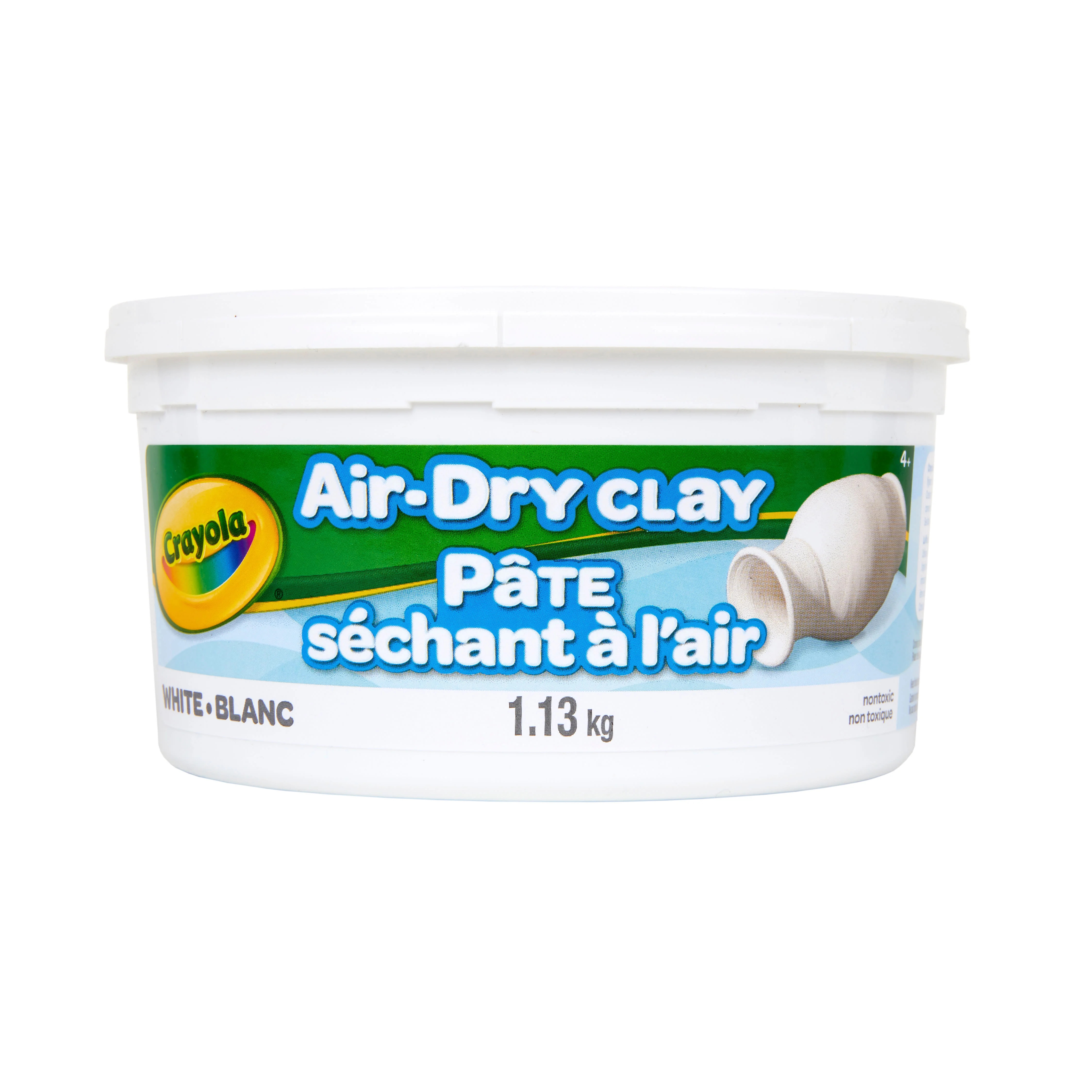 Crayola Air-Dry Clay Bucket, White - Walmart.com | Walmart (US)
