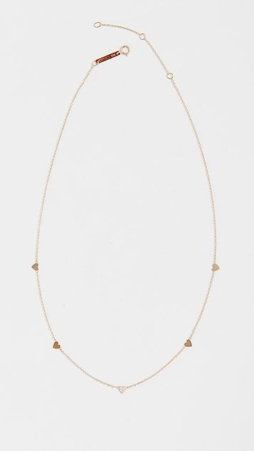 14k Gold Itty Bitty Hearts Necklace | Shopbop