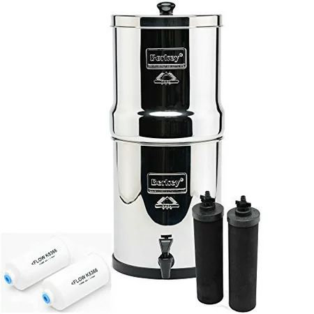 Big Berkey Stainless Steel Water Purifier with 2 Black Elements and 2 Fluoride Filters | Walmart (US)