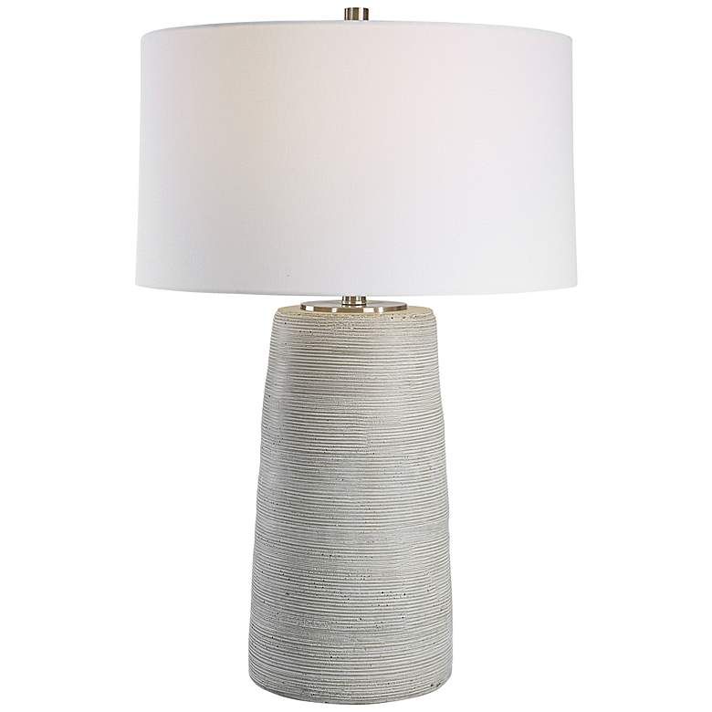 Uttermost Mountainscape 27 1/2" Off-White and Gray Ceramic Table Lamp | Lamps Plus