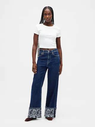 High Rise Stride Wide-Leg Jeans | Gap (CA)