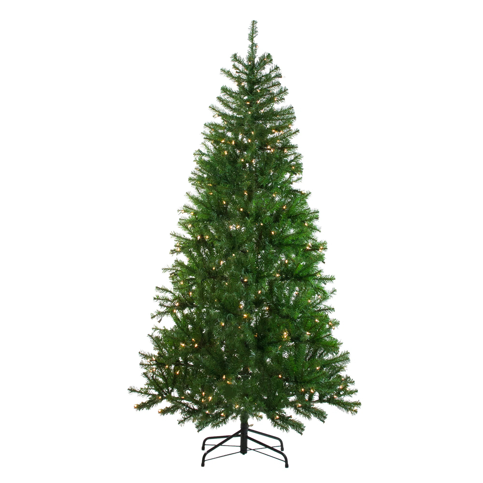 7' Pre-Lit Vail Spruce Medium Artificial Christmas Tree - Clear Lights | Wayfair North America