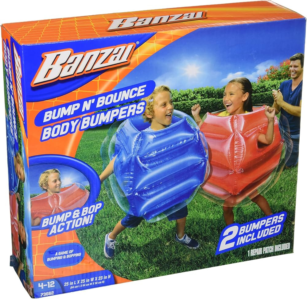 BANZAI: Bump N' Bounce Body Bumpers, A Game of Bumping & Bopping, 2 Bumpers Included in Red & Blu... | Amazon (US)
