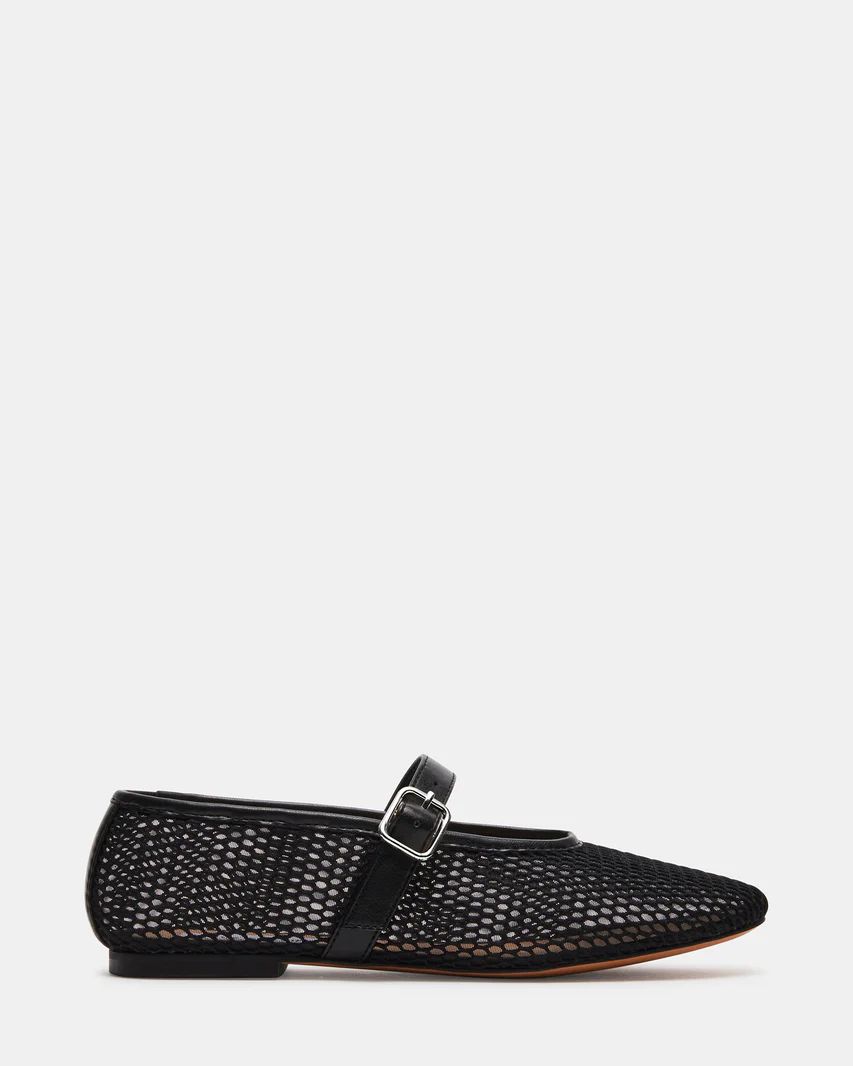 DREAMING Black Multi Mesh Mary Jane | Women's Flats | Steve Madden (US)