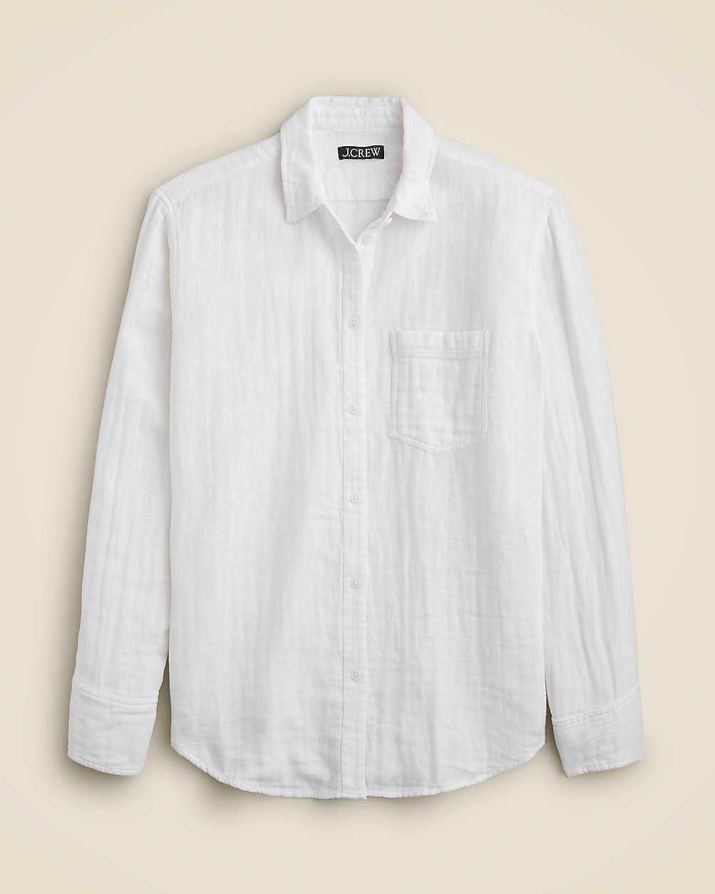 Gar&ccedil;on classic shirt in cotton-linen blend gauze | J. Crew US