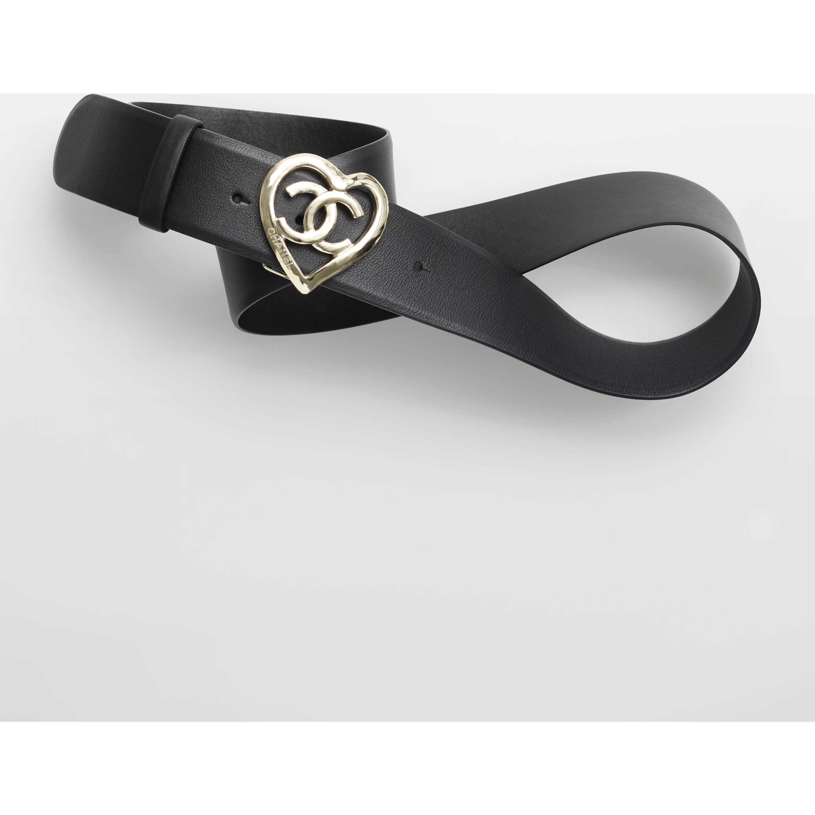 Belt - Calfskin & gold-tone metal — Fashion | CHANEL | Chanel, Inc. (US)