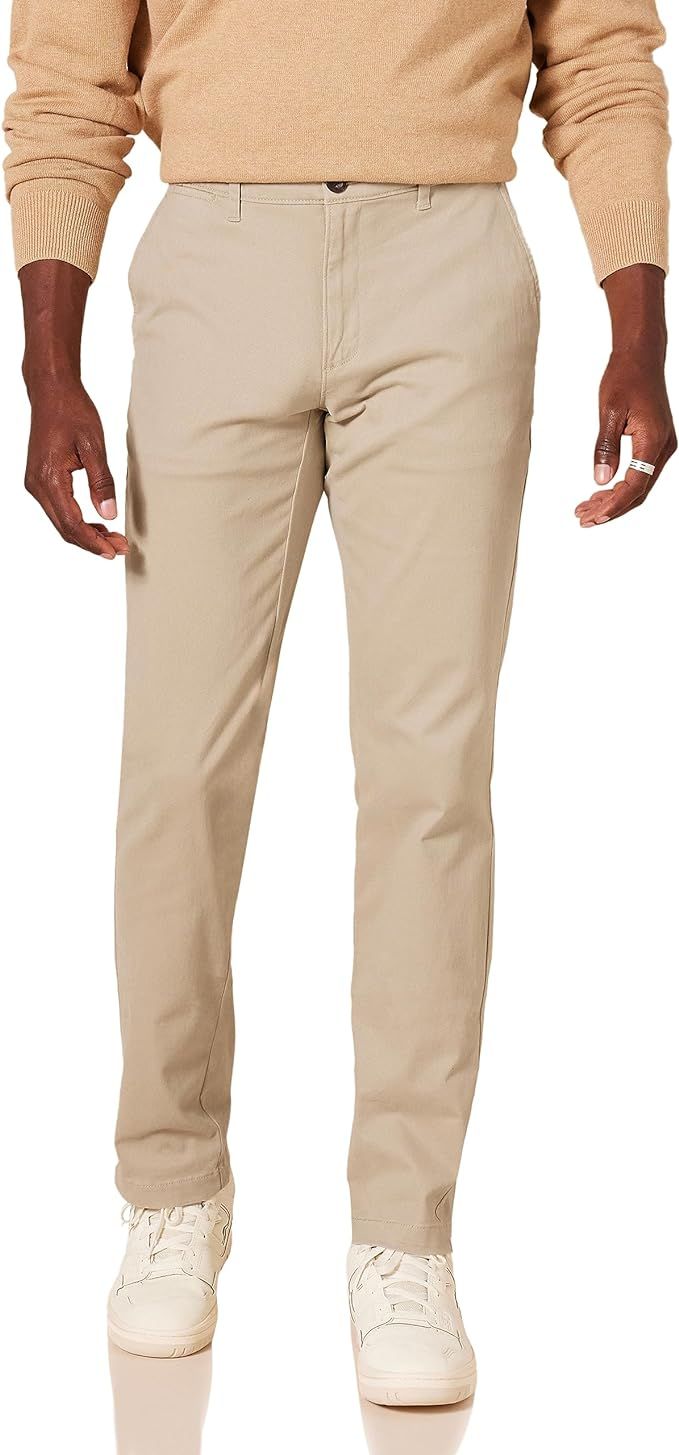 Amazon Essentials Men's Classic-Fit Casual Stretch Khaki Pant | Amazon (US)