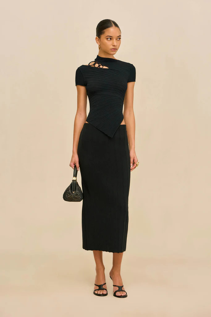 MARLINE KNIT SKIRT - BLACK | Cult Gaia - US