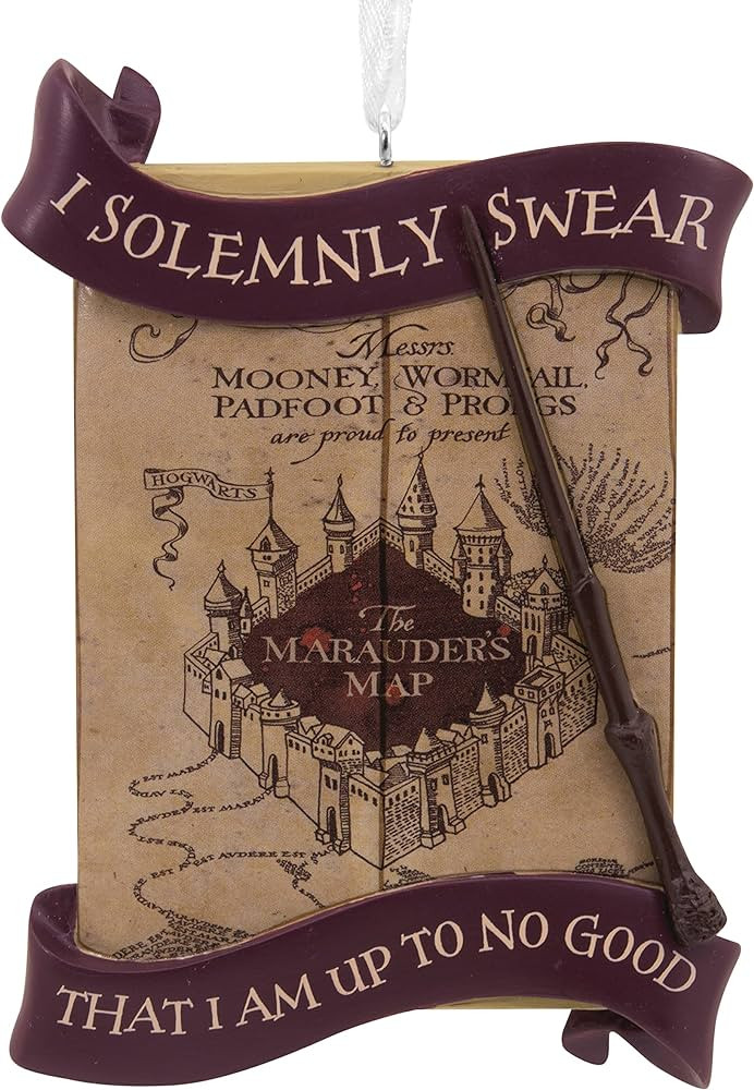 Hallmark Harry Potter Marauder's Map Resin Christmas Ornament | Amazon (US)