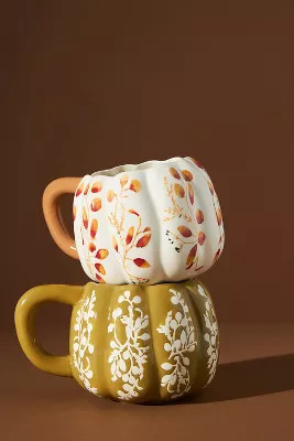 Floral Pumpkin Mug | Anthropologie (US)
