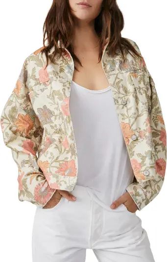 Opal Swing Print Denim Jacket | Nordstrom