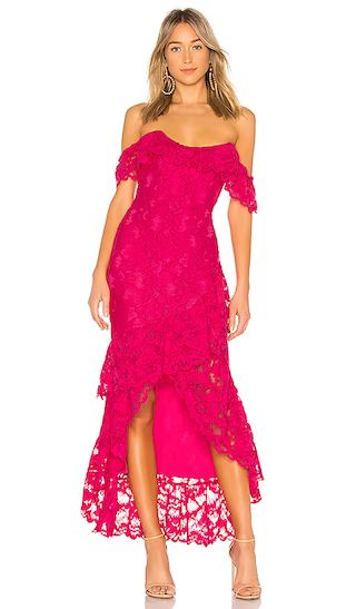 Lovers + Friends Rosewater Lace Gown in Hot Pink | Revolve Clothing (Global)