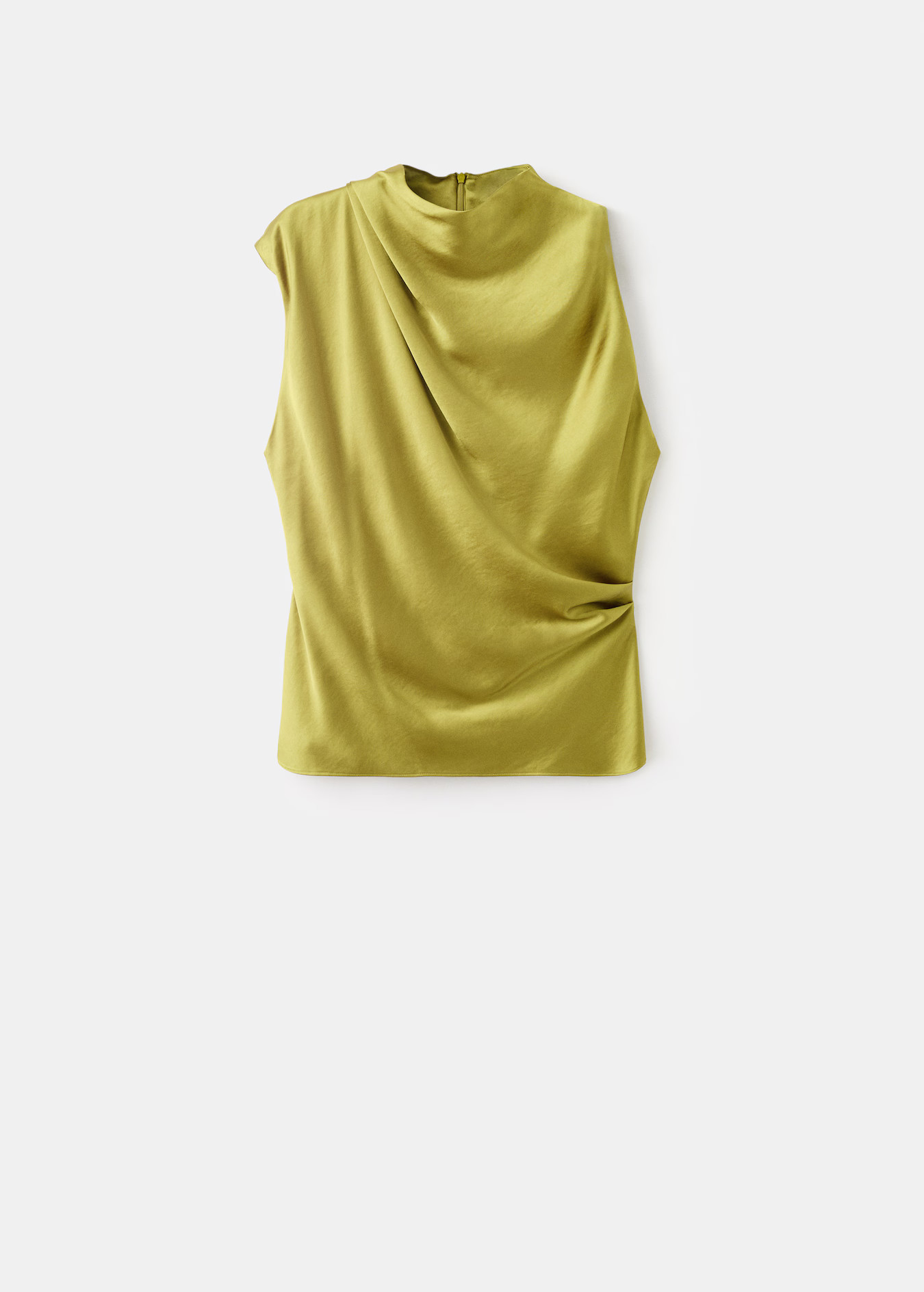Satin blouse with draped neck - Women | MANGO USA | Mango (US/MX/AU)