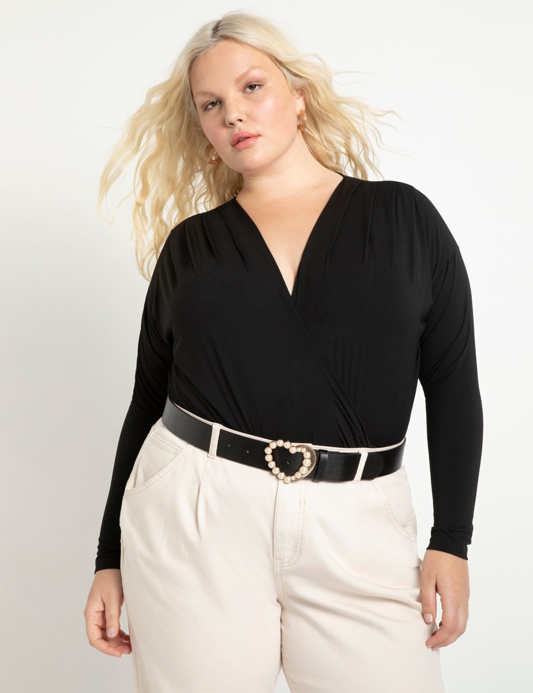 Pearl Heart Buckle Belt | Eloquii