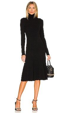 MILLY Rib Dress in Black from Revolve.com | Revolve Clothing (Global)