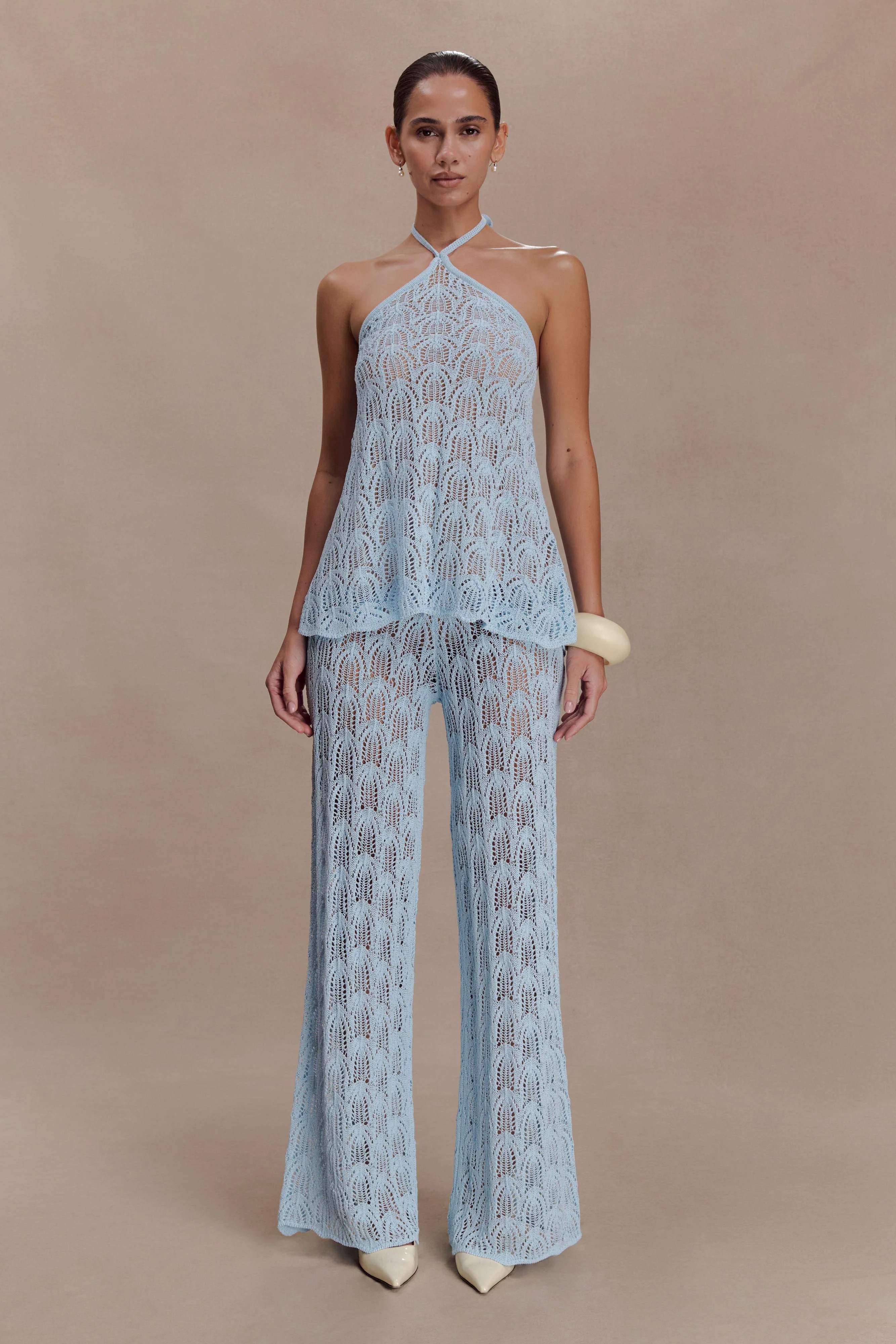 Glinda Crochet Pants - Light Blue | Meshki UK