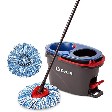O-Cedar EasyWring RinseClean Spin Mop & Bucket Floor Cleaning System with 1 Extra Refill (Pack of 1) | Walmart (US)