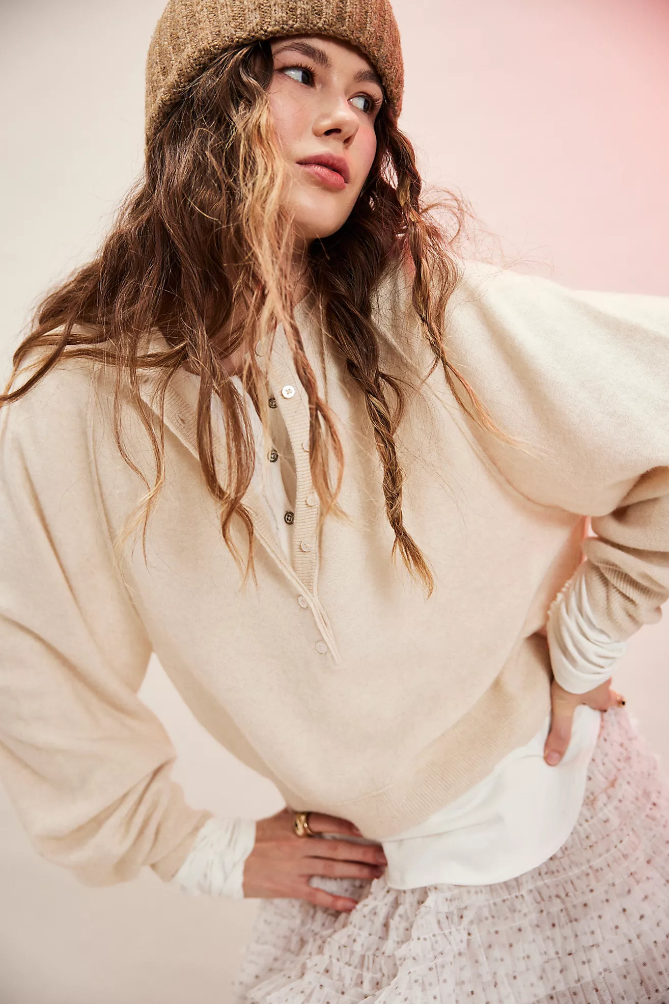 Porta Cashmere Henley | Free People (UK)