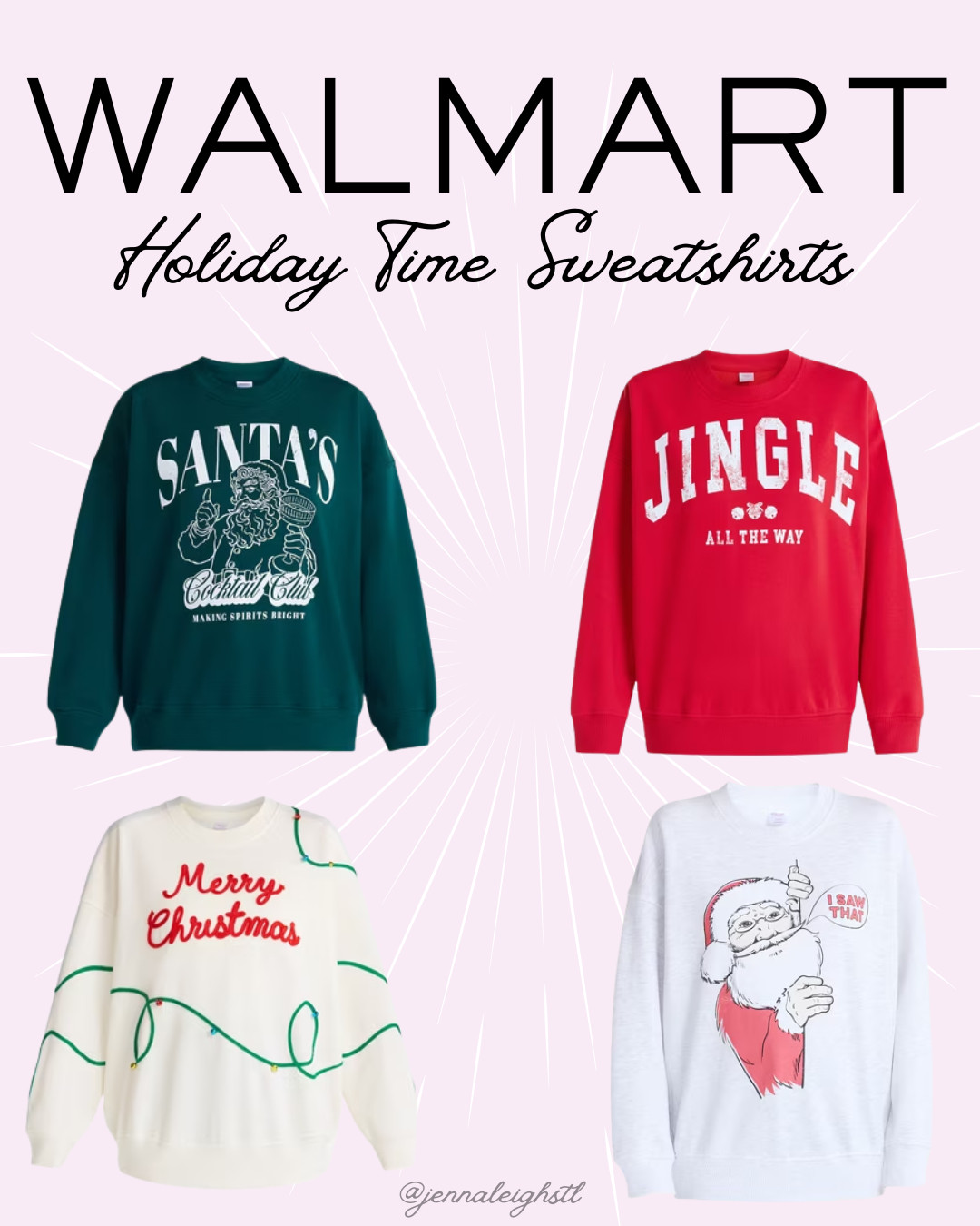 Walmart has Christmas fleece sweatshirts for just $14! 🎄❤️ These Holiday Time sweatshirts are such a cute and affordable way to get into the Christmas spirit!  

 #LTKootd #LTKSeasonal #LTKMidsize