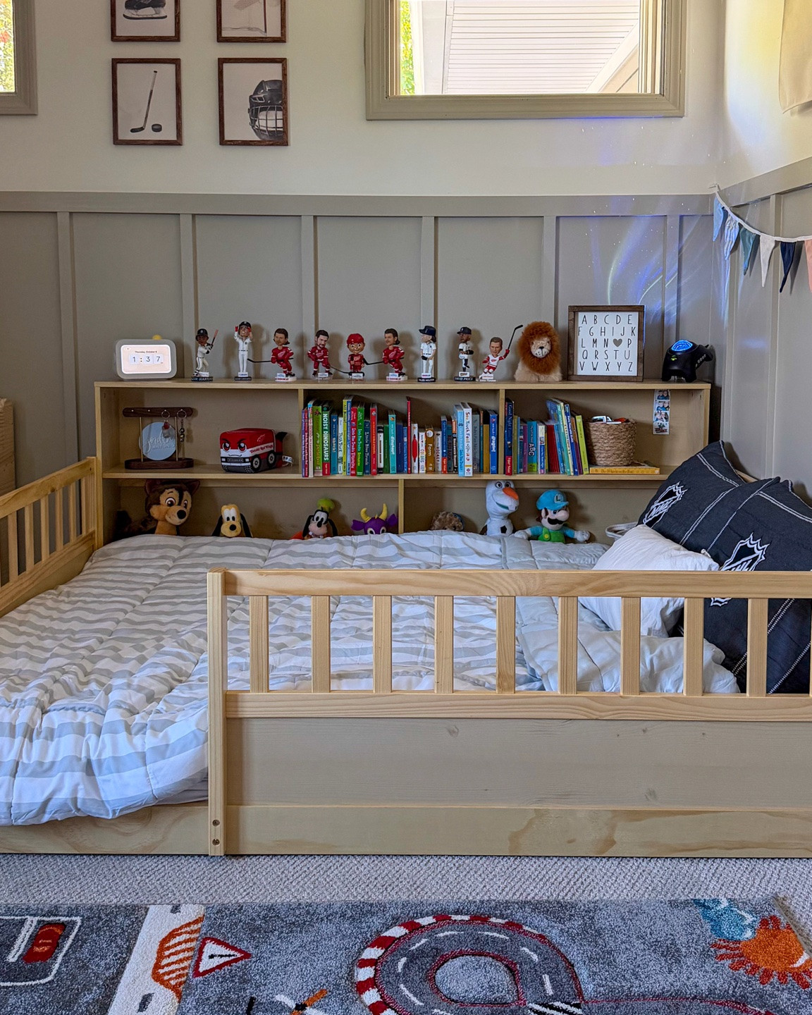 Jordan’s big boy room 🥹💙🏒 

This room feels so much more HIM now and I couldn’t love it more!

Kids Bedroom | Hockey Decor | Toddler Room 

Come Stay Awhile, Amanda Vernaci