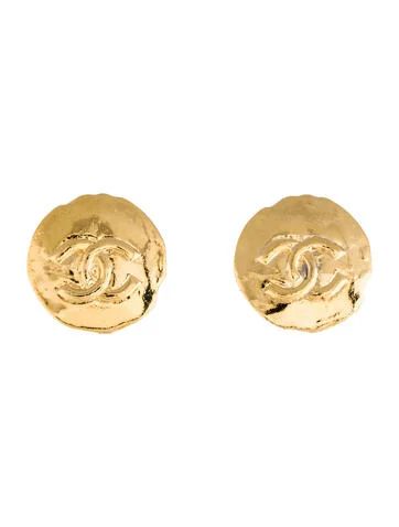 Chanel CC Clip On Earrings | The Real Real, Inc.