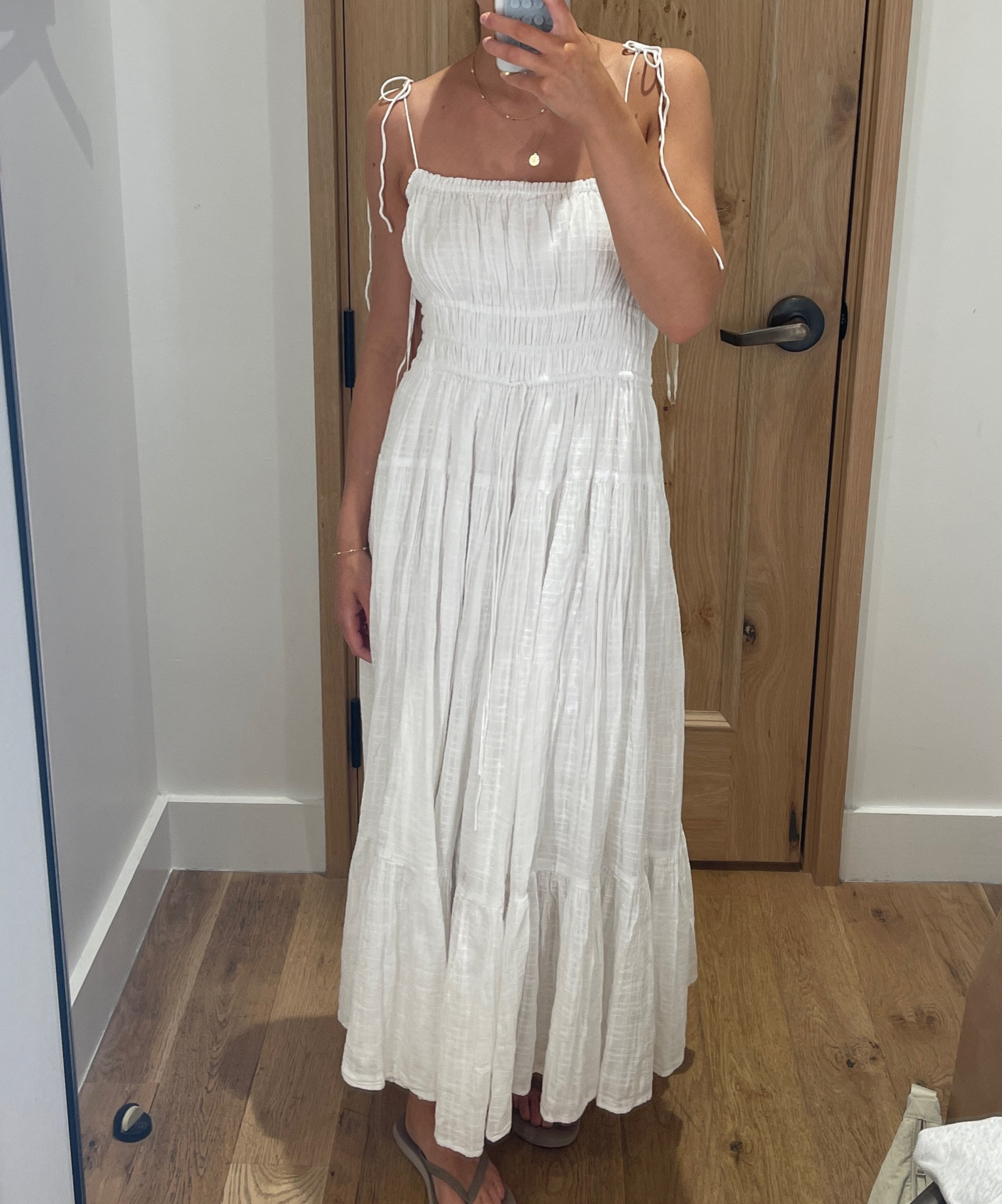 Dress is J. Crew linked (wearing size medium here in store but ordered a small!)