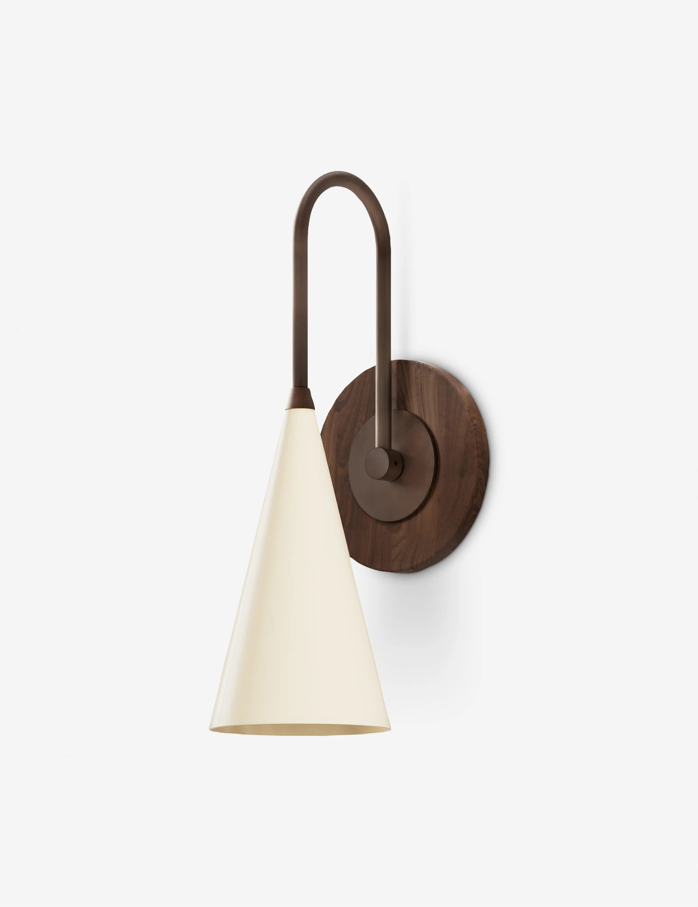 Solana Sconce by Blueprint Lighting, Crema and Natural Walnut | Lulu and Georgia 