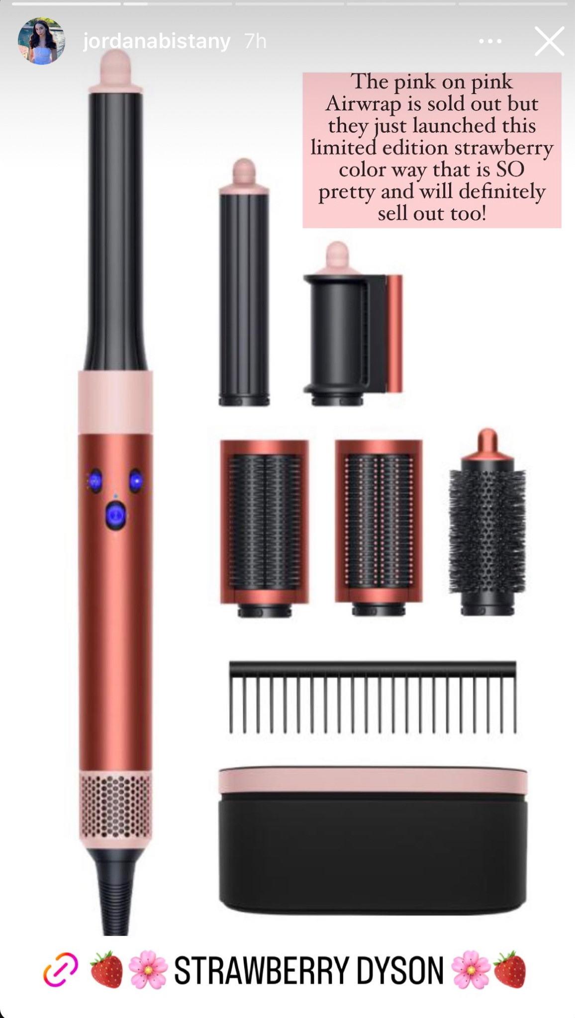 The limited edition strawberry Dyson airwrap! So pretty.🍓🌸✨

#LTKSeasonal #LTKBeauty