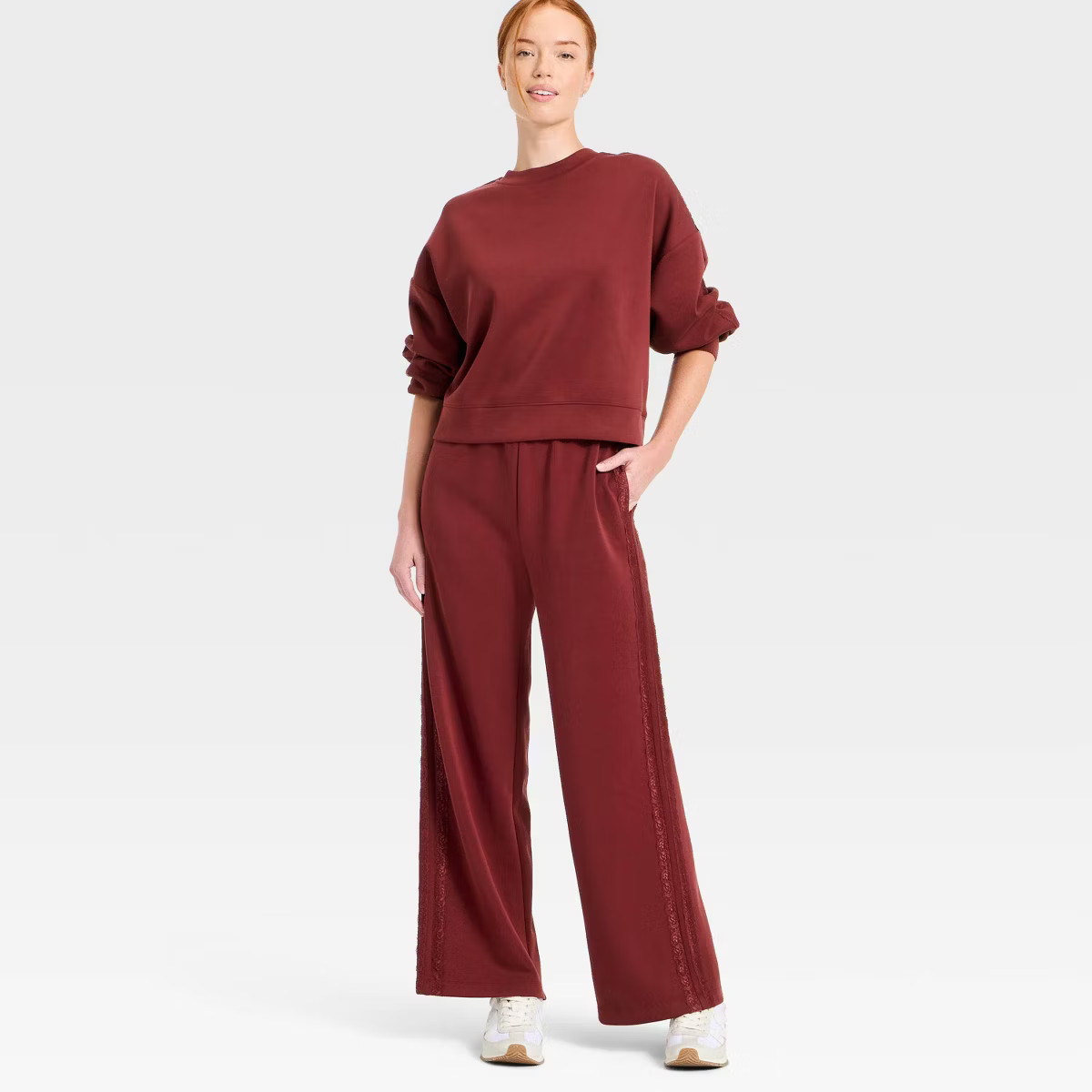 Women's Airy Sleek Lace Detail Track Pants - All In Motion™ | Target