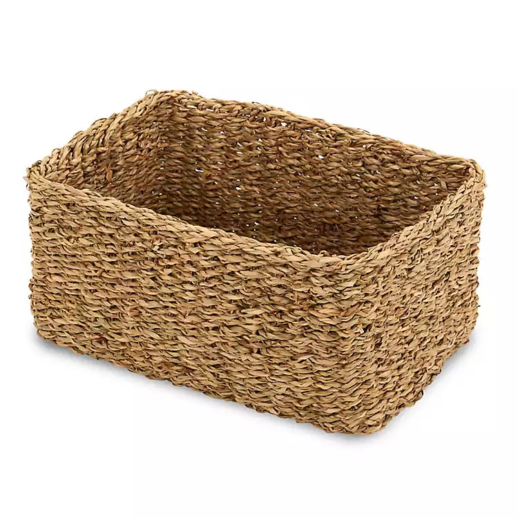 New! Small Natural Seagrass Basket | Kirklands