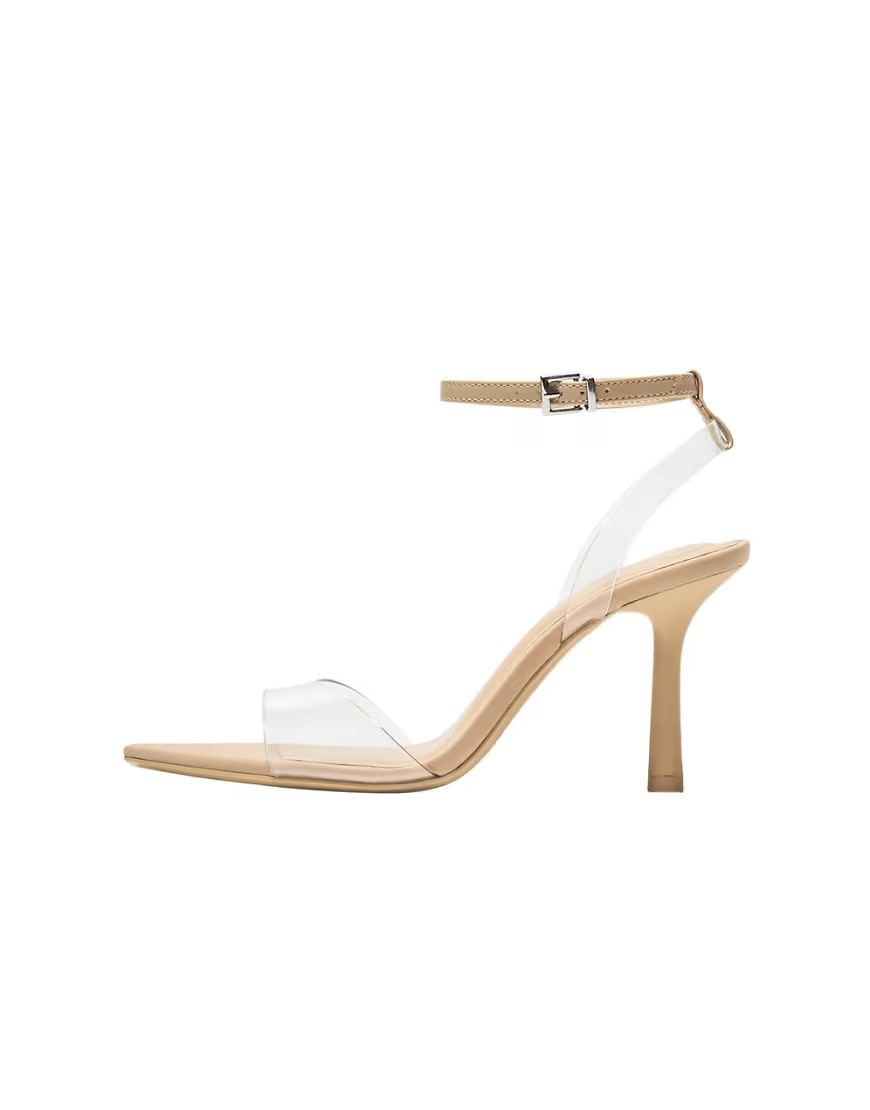 Bershka - Sandalen met vinylhak in transparant-Geen kleur | ASOS (Global)