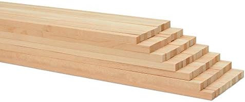 Wood Square Dowel Rods 3/8-inch x 36 Pack of 20 Wooden Craft Sticks for Crafts and Woodworking by... | Amazon (US)