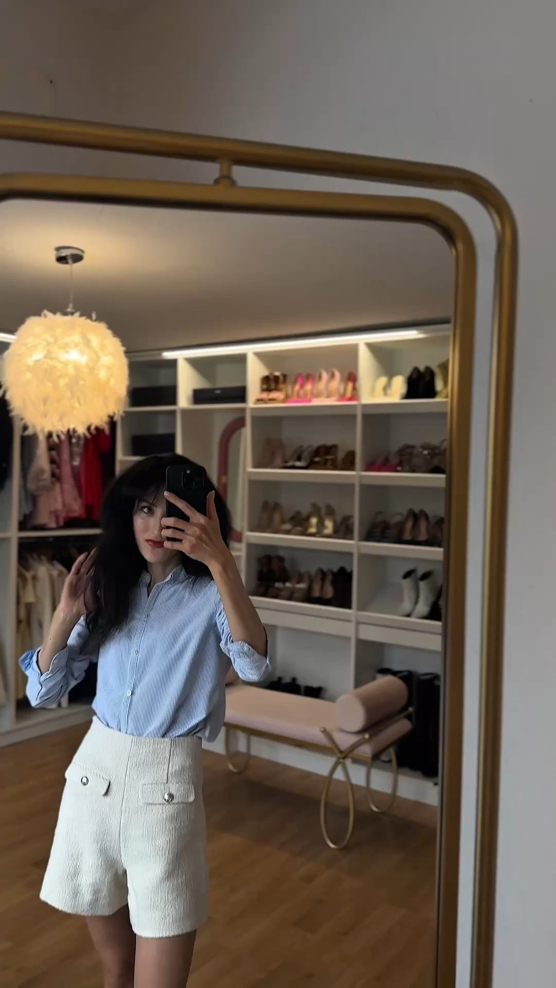 Spring old money style, spring old money outfit, spring outfit, tweed shorts, stripe shirt, button down shirt, kitten heels, Slingback pumps, Slingbacks

#LTKPetite #LTKootd #LTKmomlife