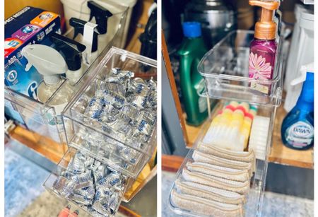 🧹 feels so nice to be so organized! #sinkcleanup #cleaninghacks #triumphoverdisaster #organize #organizedhome #organizedkitchen #organization #clean

#LTKfindsunder50 #LTKhome