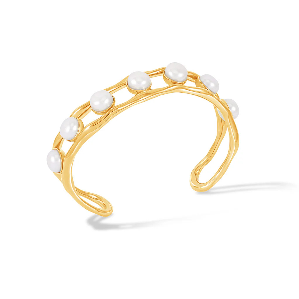Waterfall White Pearl Cuff Bangle | Dower & Hall (Global)