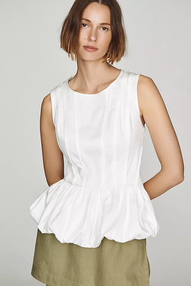 Bubble-Hem Peplum Top | Anthropologie (US)
