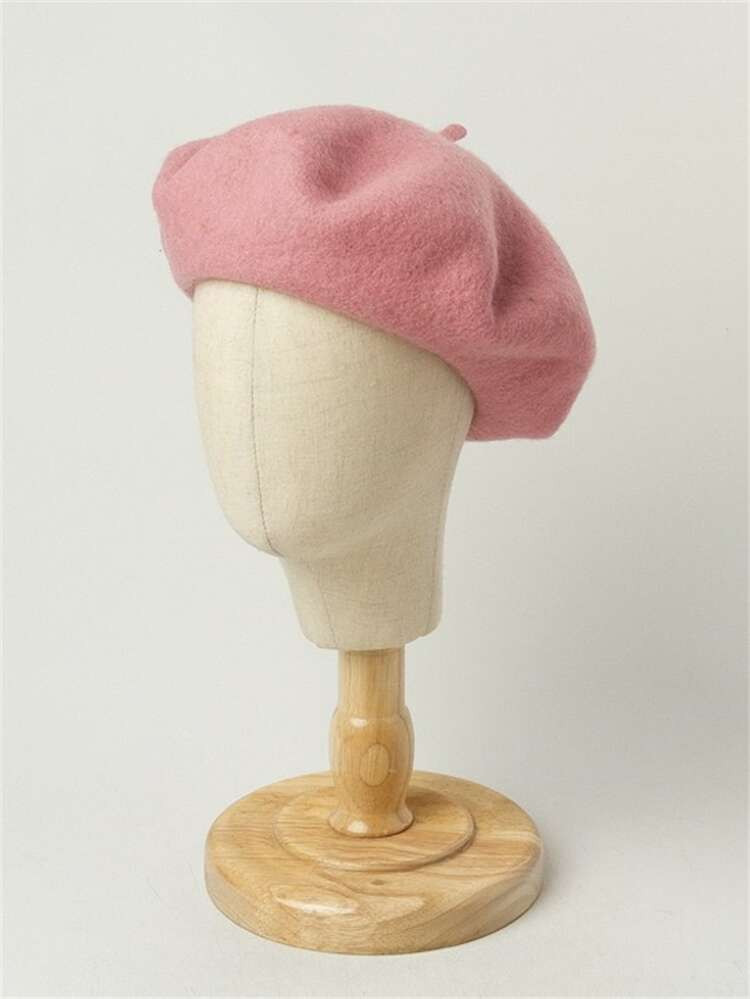 1pc Toddler Girls Solid Casual Style Beret | SHEIN
