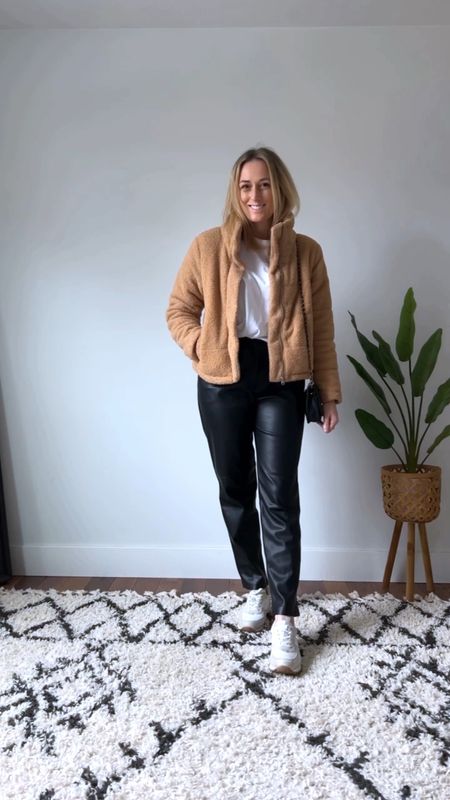 Thanksgiving outfit. Holiday outfit. Casual outfit. Cropped jacket. Leather pants. 

White tee: Medium
Leather pants: I’m in a 4 Long
Jacket is from last year, so I’m linking similar options!

#LTKunder50 #LTKunder100 #LTKSeasonal