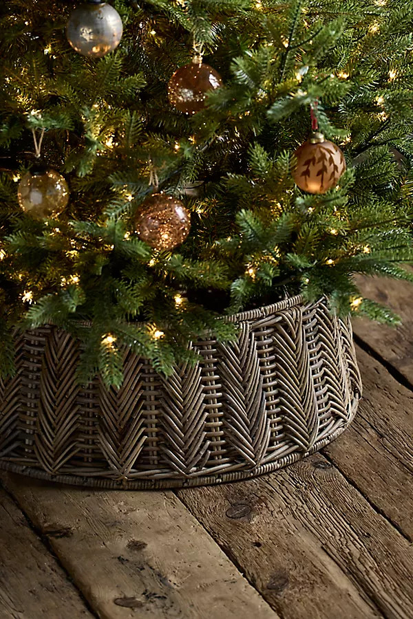 Leafy Rattan Hinged Tree Collar | Anthropologie (US)