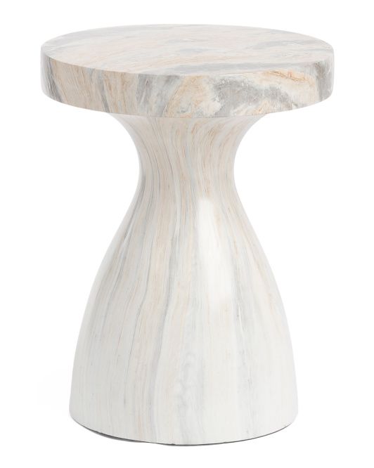 20in Marble Look Accent Table | TJ Maxx