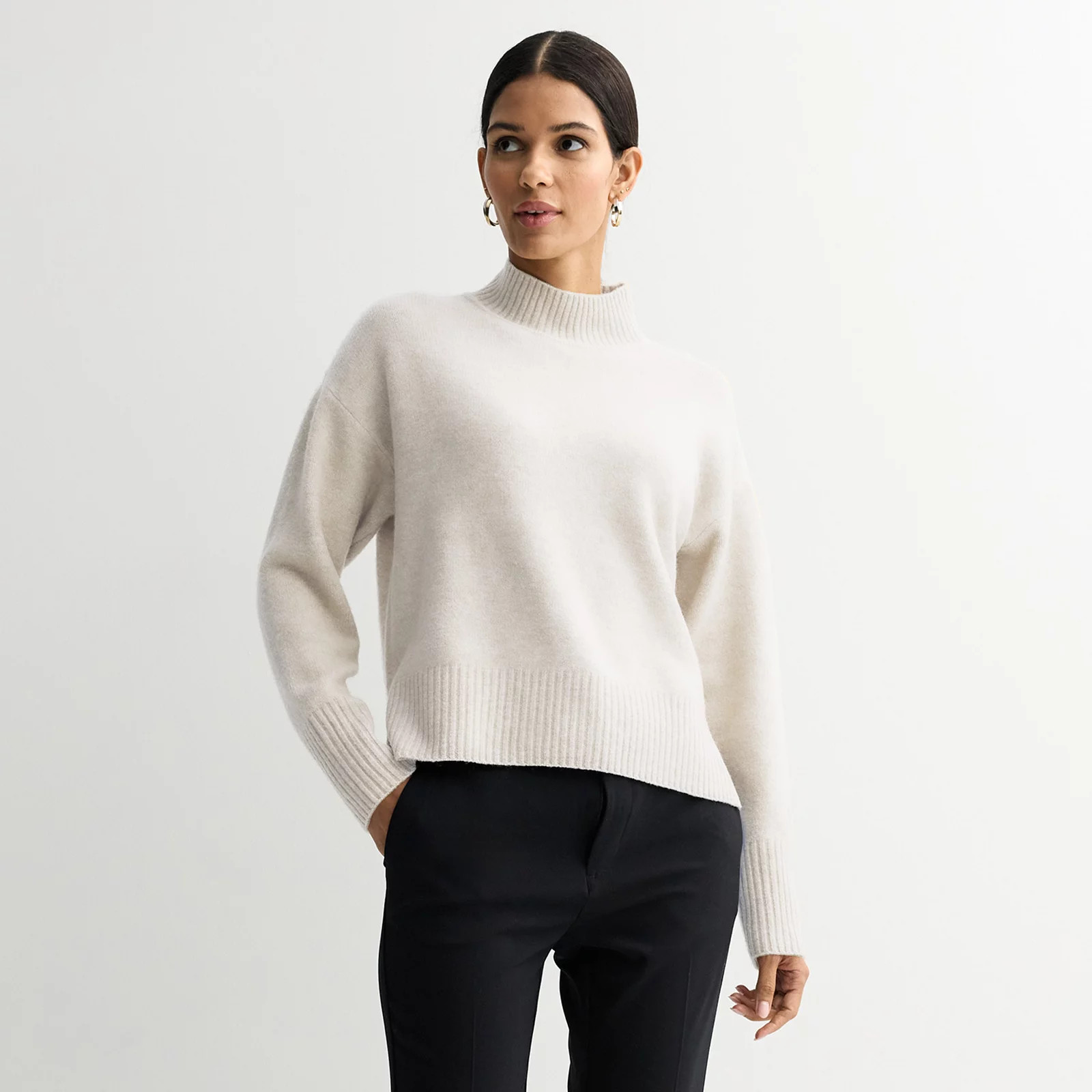 Women's Nine West Midweight Mockneck Pullover Sweater | Kohl's