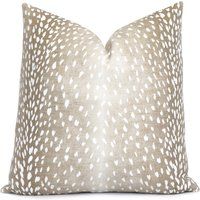 Beige Antelope Pillow Cover, Square Eurosham or Lumbar Pillow Cushion, Neutral Pillow, Throw Pillow Accent, Vern Yip Fawn | Etsy (US)