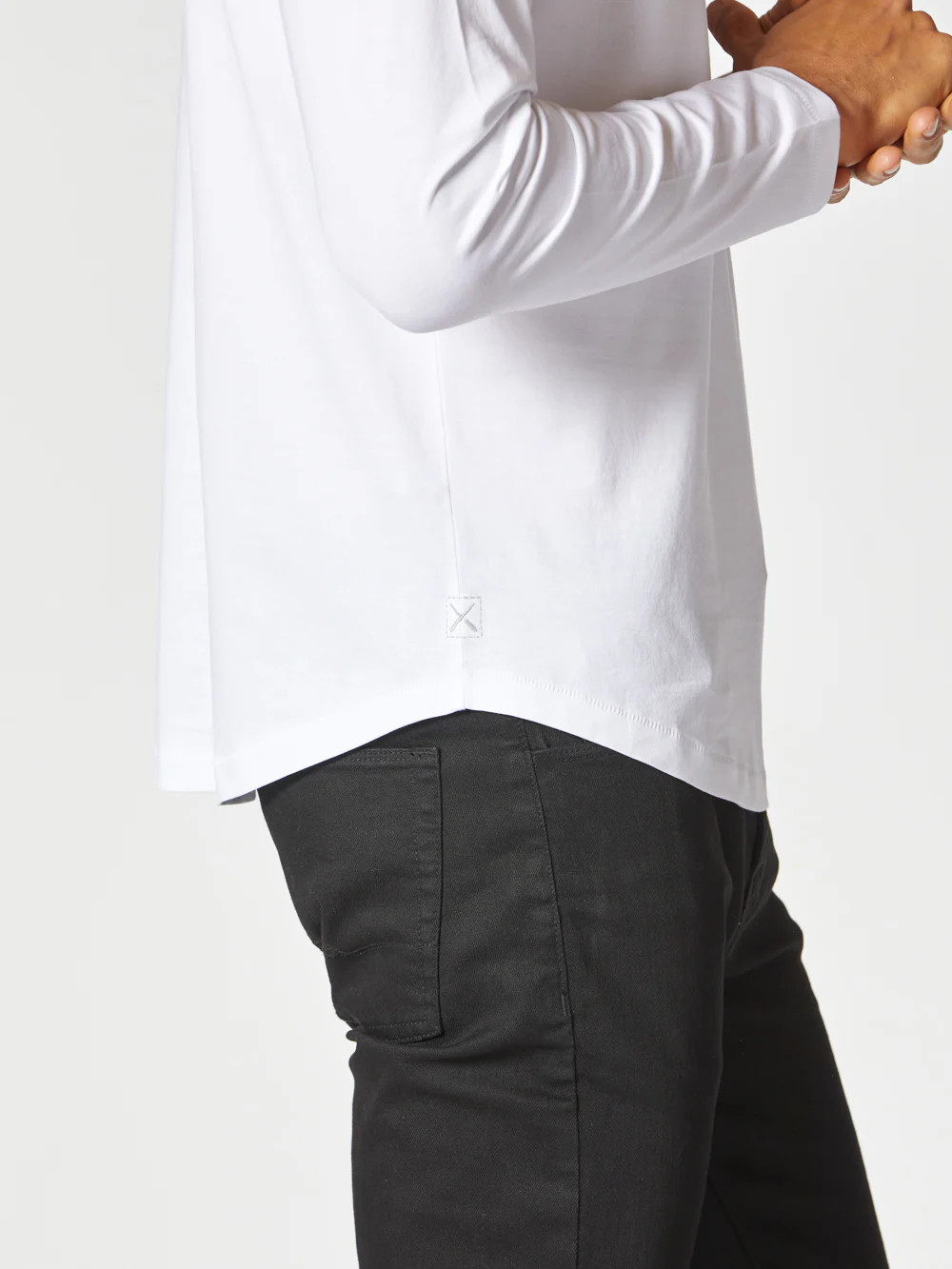 L/S Pima Crew Curve-Hem | Cuts Clothing